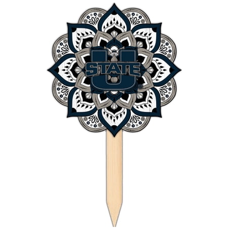Utah State Aggies 18'' x 12'' Mandala Yard Stake