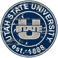 thumbnail image 1 of Utah State Aggies 23.5" Distressed Round Sign, 1 of 2