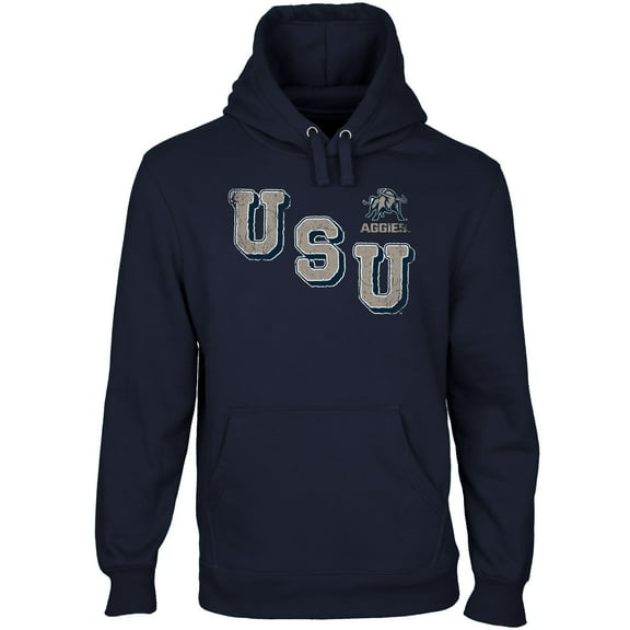 Utah State Aggies Acronym Pullover Hoodie - Navy Blue