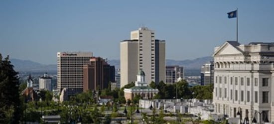 Utah State Capitol Building Salt Lake City Council Hall Salt Lake City Utah USA Canvas Art - Panoramic Images (30 x 14)