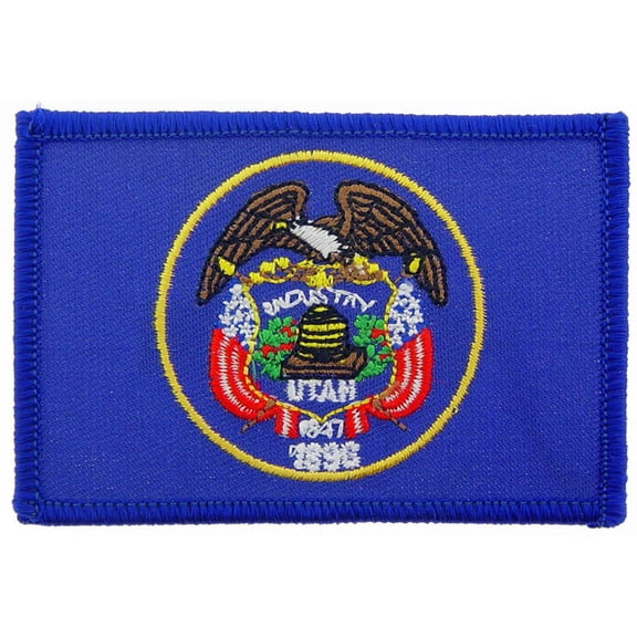 Utah State Flag Patch 2 1/2" x 3 1/2"