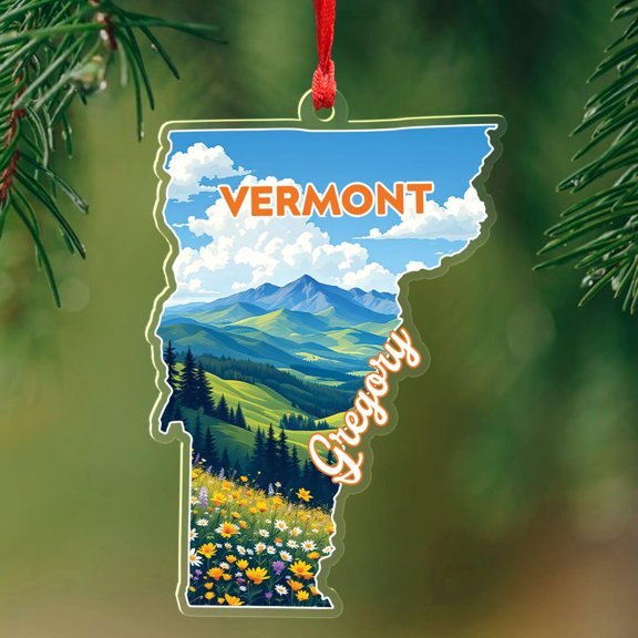 Utah State Map Christmas Tree Ornament, Personalized National Park Ornament, Utah Map Shaped Ornaments, UT Landscape Hanging Decorations for Home, Customized Name USA State Acrylic Christmas 2025