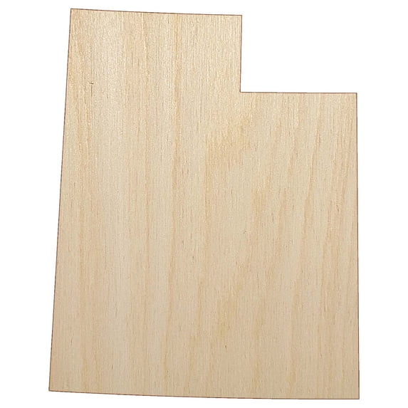 Utah State Silhouette Wood Shape Unfinished Piece Cutout Craft DIY Projects - 6.25 Inch Size - 1/8 Inch Thick