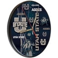 thumbnail image 1 of Utah State University 13" Solid Wood Clock, 1 of 2