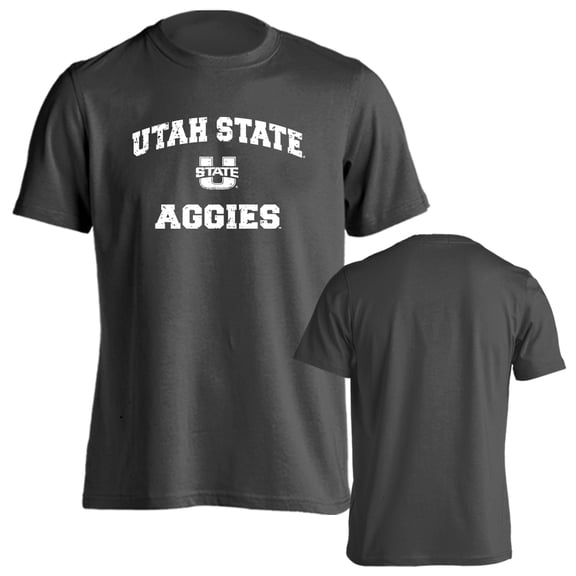 Utah State University Aggies Distressed Retro Short Sleeve T-Shirt