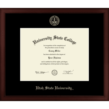 Utah State University Diploma Frame, Document Size 11" x 8.5"