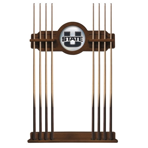 Utah State University Solid Wood Cue Rack with a Chardonnay Finish