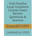 thumbnail image 1 of Utah Surplus Lines Insurance License Exam Review Questions &amp; Answers, (Paperback), 1 of 1