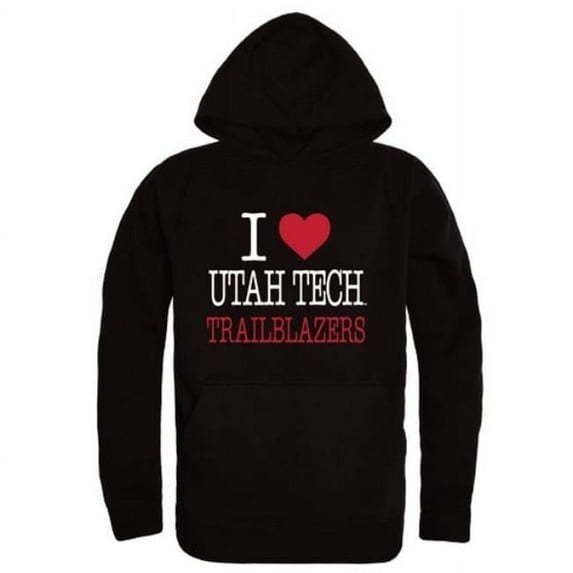 Utah Tech University Trailblazers I Love Hoodie, Black - Extra Large