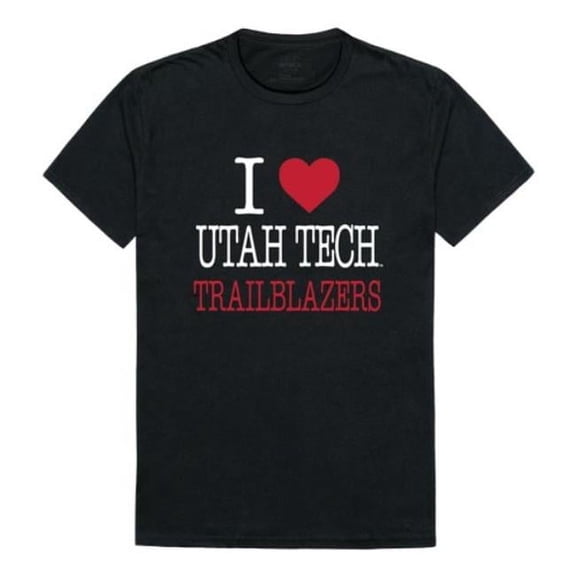 Utah Tech University Trailblazers I Love T-Shirt, Black - Small