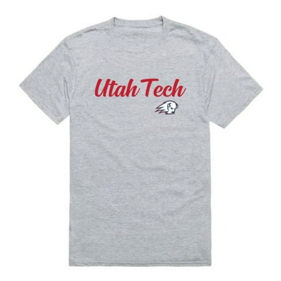 Utah Tech University Trailblazers Script T-Shirt, Heather Grey - Small
