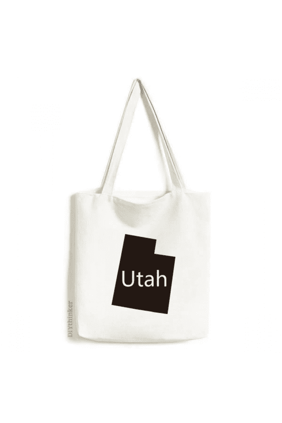 Utah The United States Of America Map Tote Canvas Bag Shopping Satchel Casual Handbag