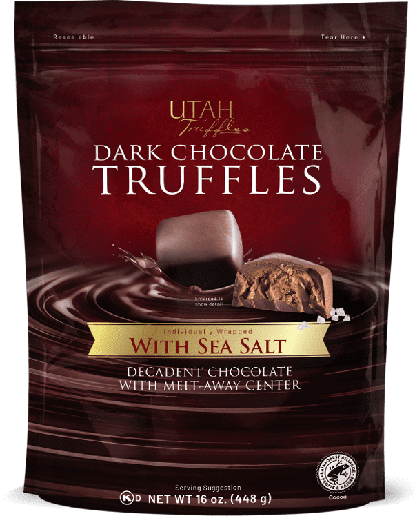 Utah Truffle Dark Chocolate Truffle with Sea Salt Each
