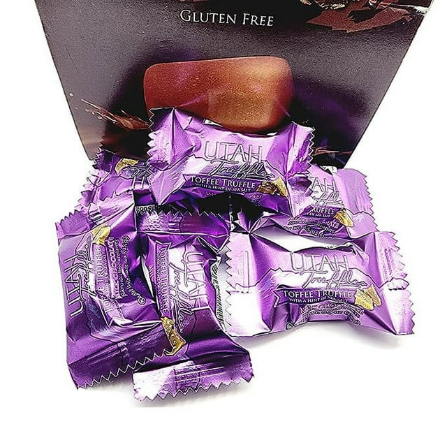 Utah Truffles Milk Chocolate Toffee Truffle BiteSize (Pack of 12