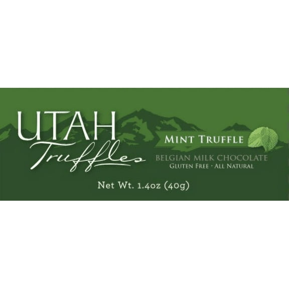 Utah Truffles Mint Chocolate Bar, 1.4 Oz. (Pack of 3)