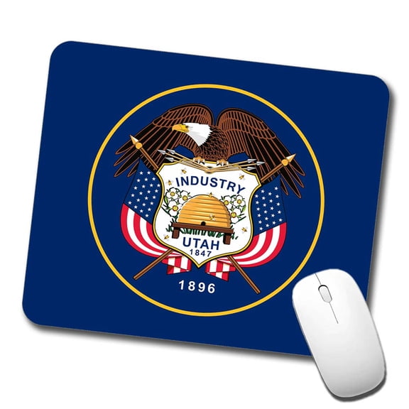 Utah UT State Flag Mouse Pad Low Profile Gaming Mat