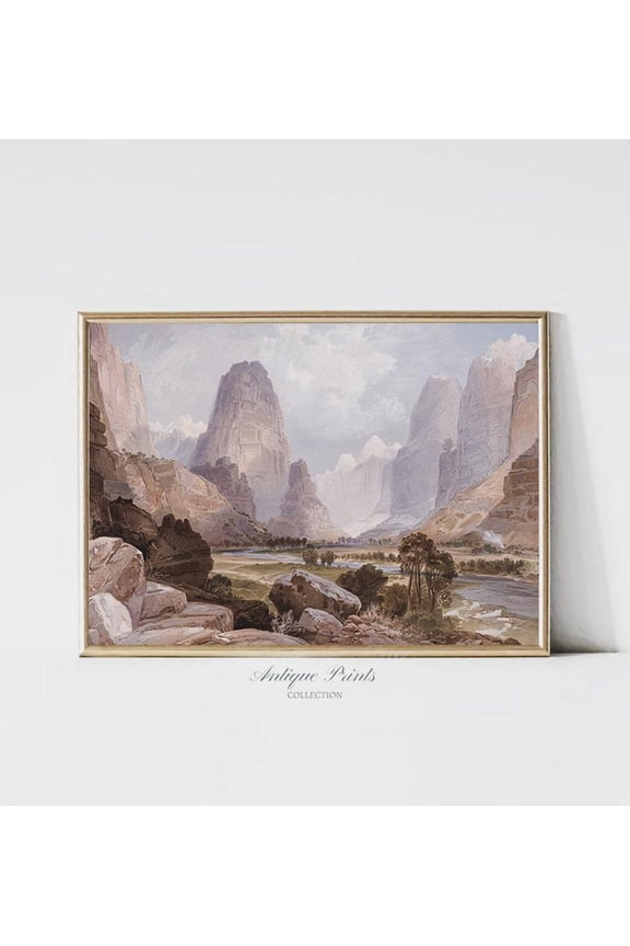 Utah, Utah Vintage Print, Antique Utah Wall Art, Farmhouse Wall Decor, National Park, Southwest Wall Art, Unframed Paper Print