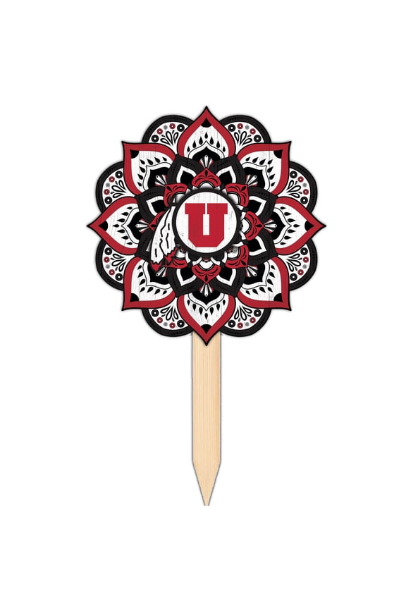 Utah Utes 18'' x 12'' Mandala Yard Stake