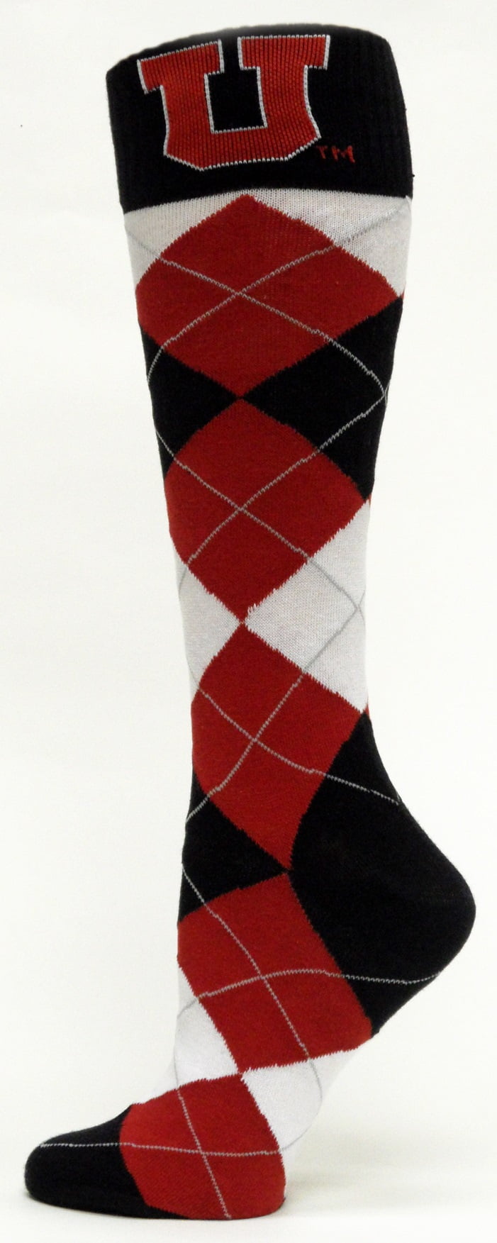 Utah Utes Argyle Dress Sock - Donegal Bay - Unisex - One Size - Mid-Calf