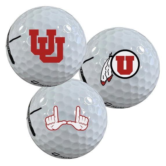 Utah Utes Logo Edition Officially Licensed NCAA Taylormade Distance+ Golf Balls 12-Pack (Dozen)
