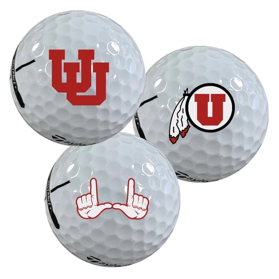 Utah Utes Logo Edition Officially Licensed NCAA Taylormade Distance+ Golf Balls 12-Pack (Dozen)