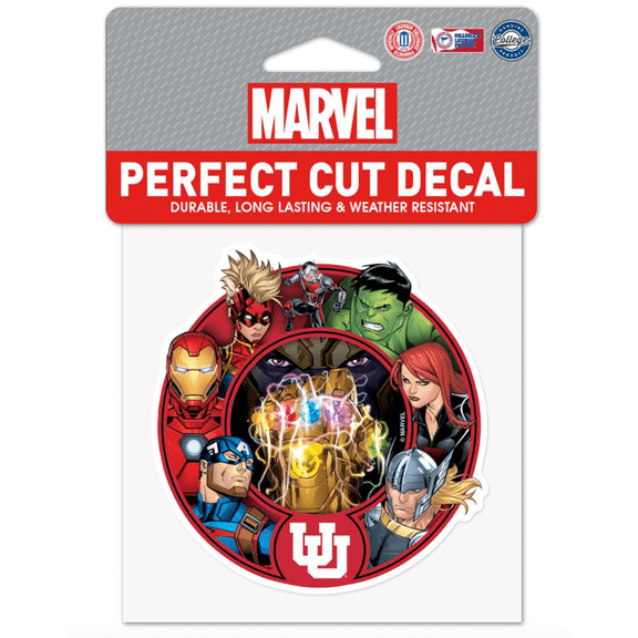 Utah Utes Marvel Avengers Perfect Cut Decal 4"x4'