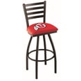 thumbnail image 1 of Utah Utes 25" Black Wrinkle Swivel Bar Stool with Ladder Style Back, 1 of 7