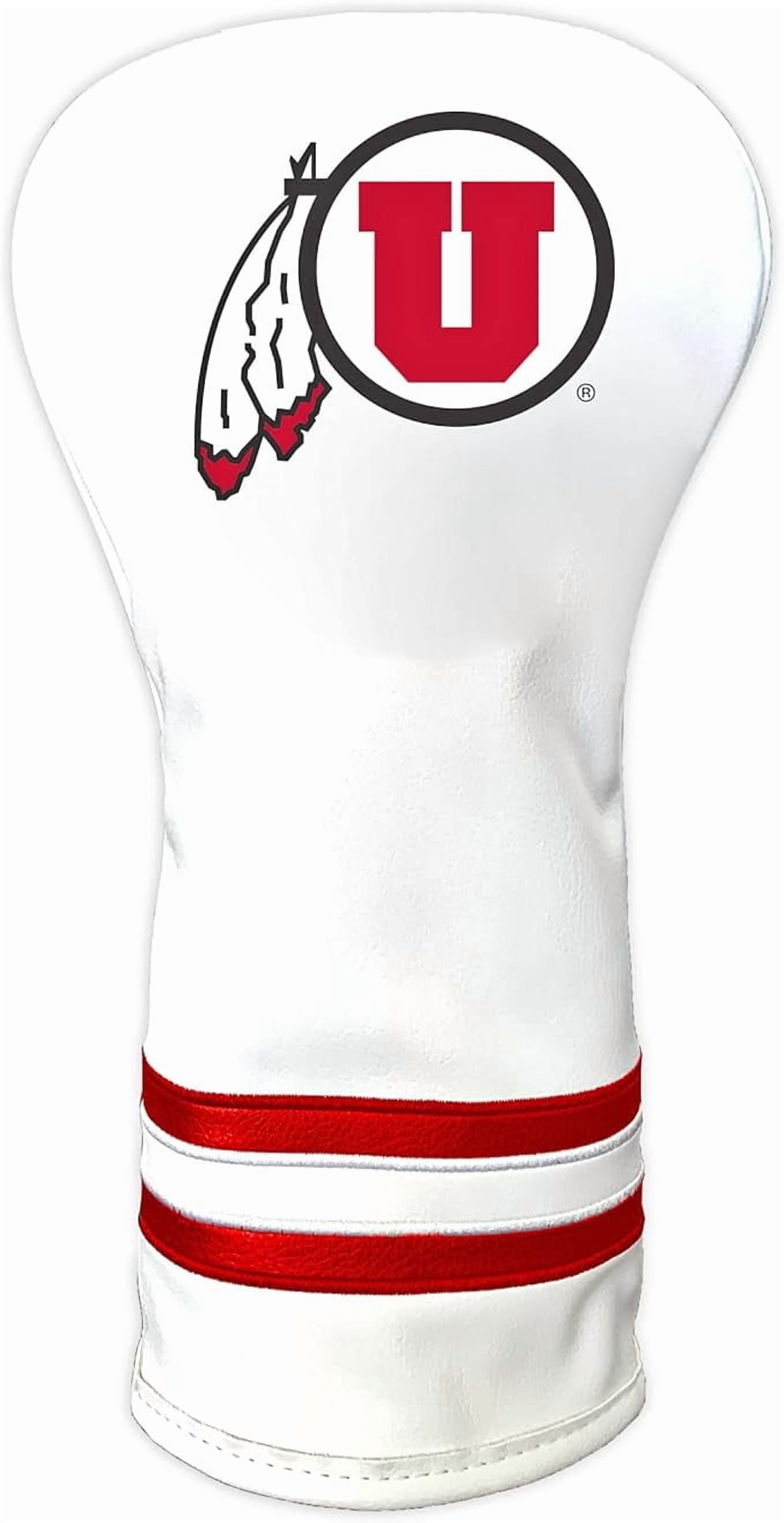 Team Golf NCAA UTAH White Vintage Driver Head Cover