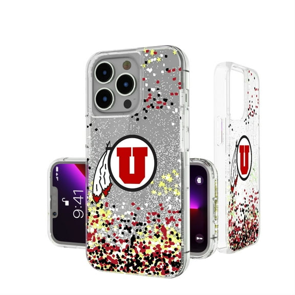 Utah Utes iPhone Glitter Confetti Design Case