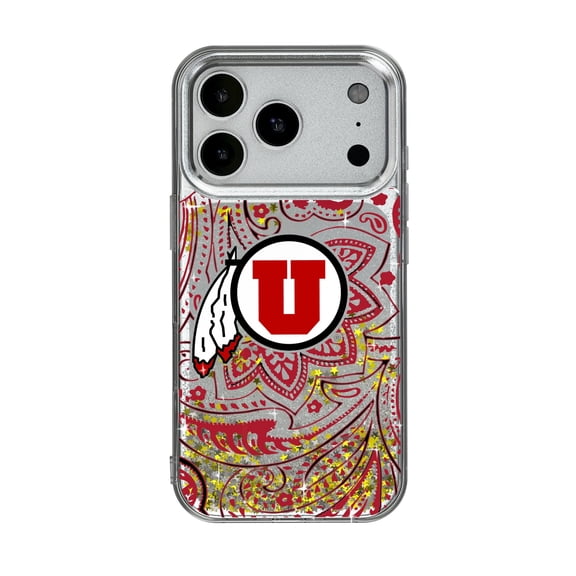Utah Utes iPhone Glitter Paisley Design Case