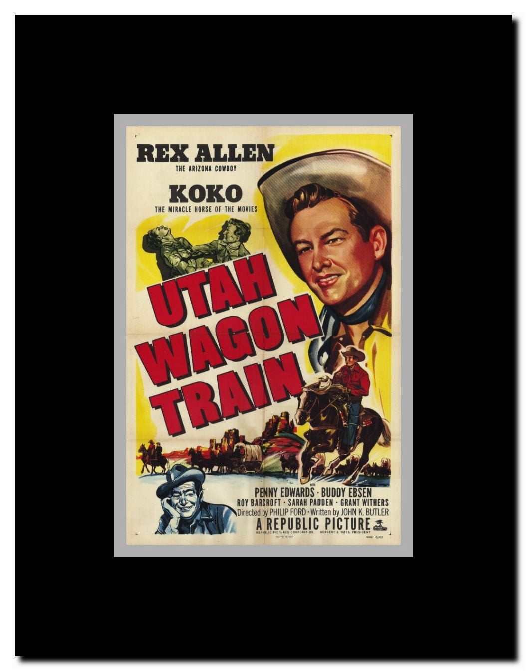 Utah Wagon Train Framed Movie Poster