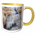 thumbnail image 1 of 3drose, Utah, Zion National Park. Icicles and Frozen Waterfall in the Narrows, 11oz Two-tone Yellow Mug, 1 of 6