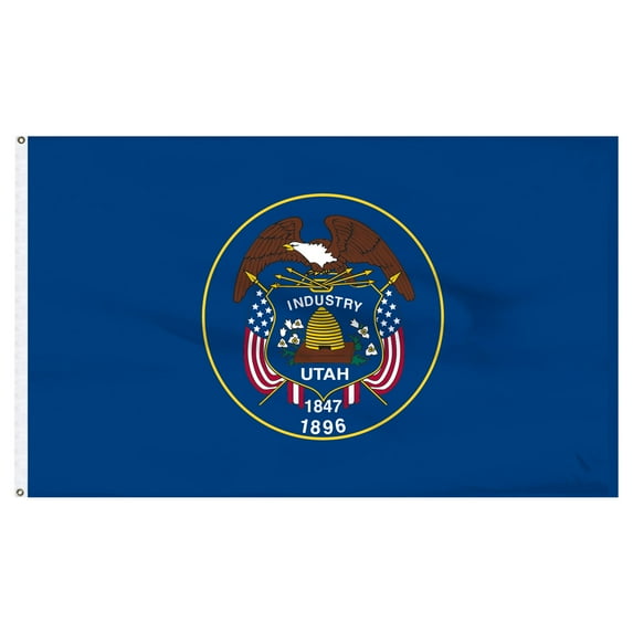 Utah flag 2 x 3 feet nylon-Banner: Add Pole Hem Only