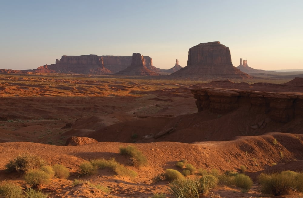 UtahArizona Border United States Of America Monument Valley Canvas Art - Philippe Widling Design Pics (19 x 12)