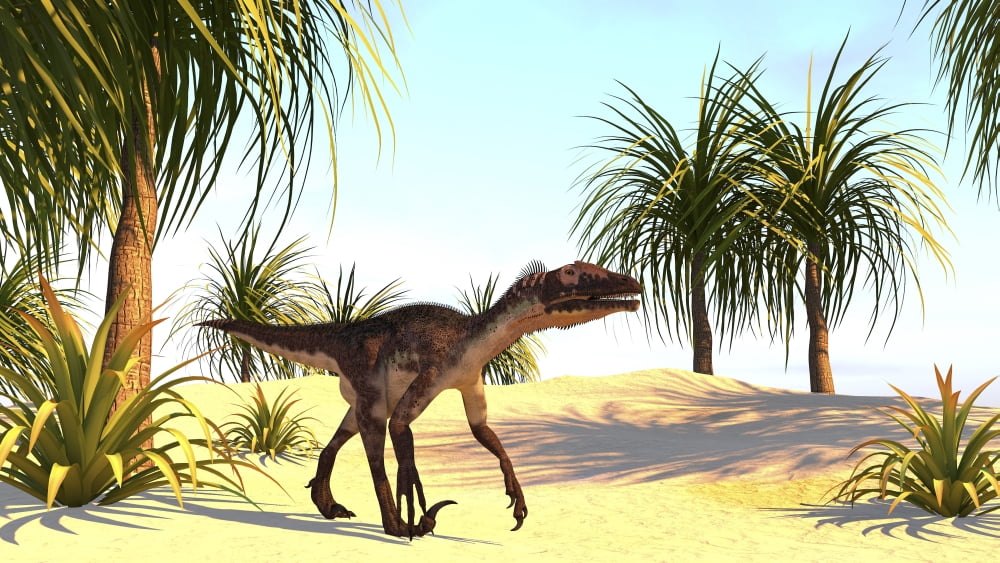 Utahraptor in a prehistoric environment Canvas Art - Kostyantyn IvanyshenStocktrek Images (19 x 11)
