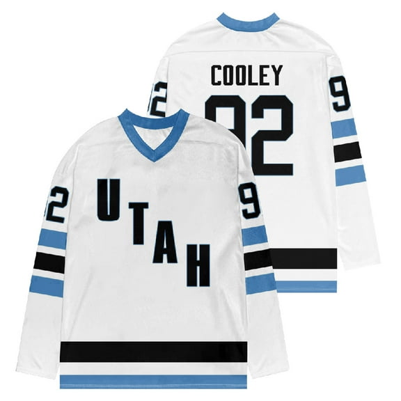 Utahs Mammoth Hockey Jersey Cooley 92 Loose V-Neck Long Sleeve Sportwear Women Men Athletic Shirts