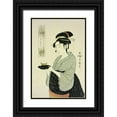 thumbnail image 1 of Utamaro, Kitagawa 13x18 Black Ornate Wood Framed with Double Matting Museum Art Print Titled - Portrait of Naniwaya Okita, 1 of 4