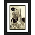 thumbnail image 1 of Utamaro, Kitagawa 17x24 Black Ornate Wood Framed with Double Matting Museum Art Print Titled - Mother and Child, 1 of 4