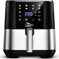 thumbnail image 1 of Uten 5.8 Qt Air Fryer Toaster Oven, 1700W 7-in-1 Oil Free Airfryer with 7 Presets & Touch Screen Timer & Temperature Control, Nonstick Basket for Roast Bake Reheat, Easy Clean Compact, Black, 1 of 9