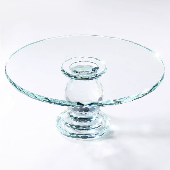 Uten 10.7 Inch Crystal Glass Cake Stand, Multi-Functional Dessert Display Server for Wedding, Birthday, Party Buffet & Holiday Decor