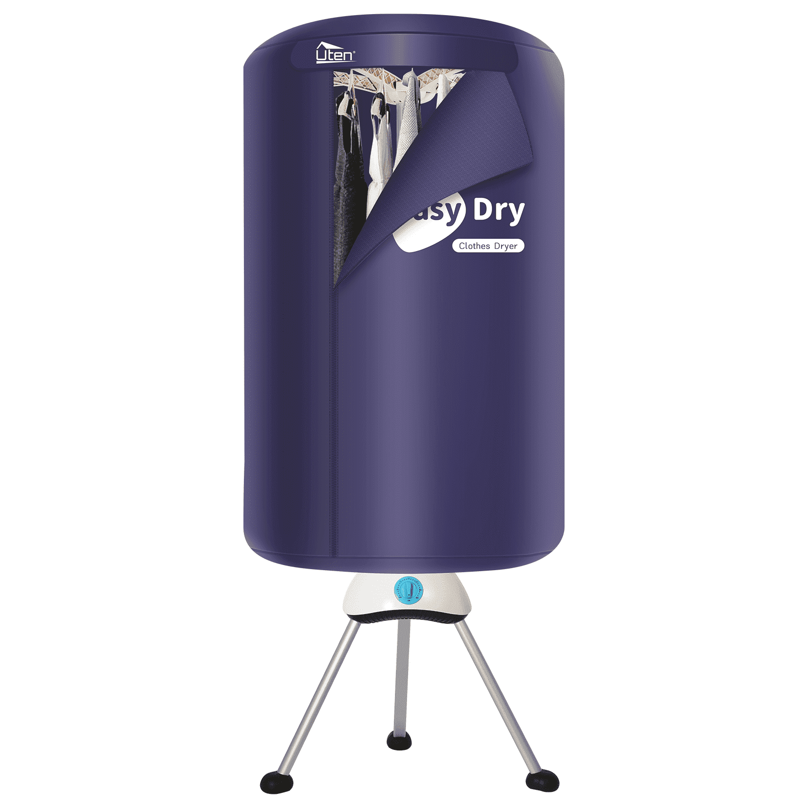 Uten Compact Electric Clothes Dryer, Portable Foldable Drying Machine with Timer for Fast Drying in Apartments, RV, & Home Use