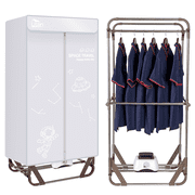 Uten Portable Dryer, 1500W Electric Clothes Dryer Machine Double layer Stackable Clothes Drying Rack for Apartments, RV, Laundry, and More