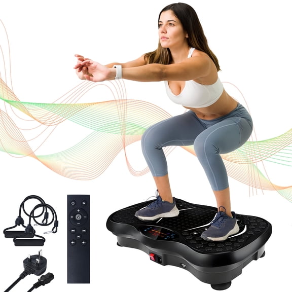 Uten Shake Plate Full Body Vibration Exercise Machine, Vibration Platform for Home Workout & Muscle Toning, 99 Speed Levels with Bluetooth & LCD Monitor, 330 lbs Capacity, Black