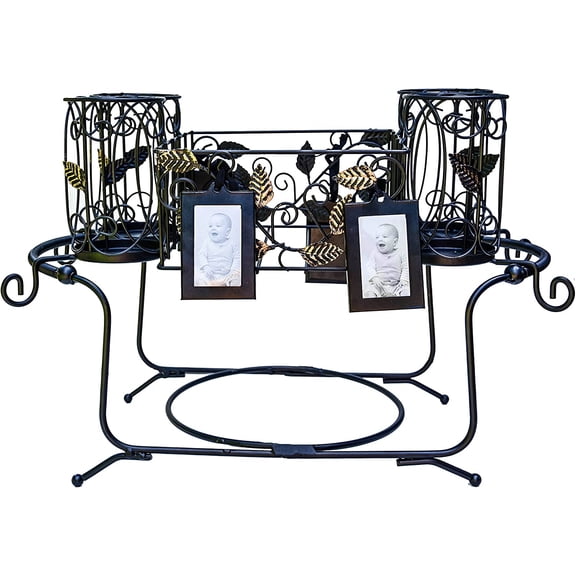 Utensil Caddy - Silverware Caddy or Napkin, Cutlery and Plate Holder - The Ideal 2-Piece Portable Outdoor Kitchen Accessories Buffet Organizer for Picnics, Camping, Barbecue, Parties and Events