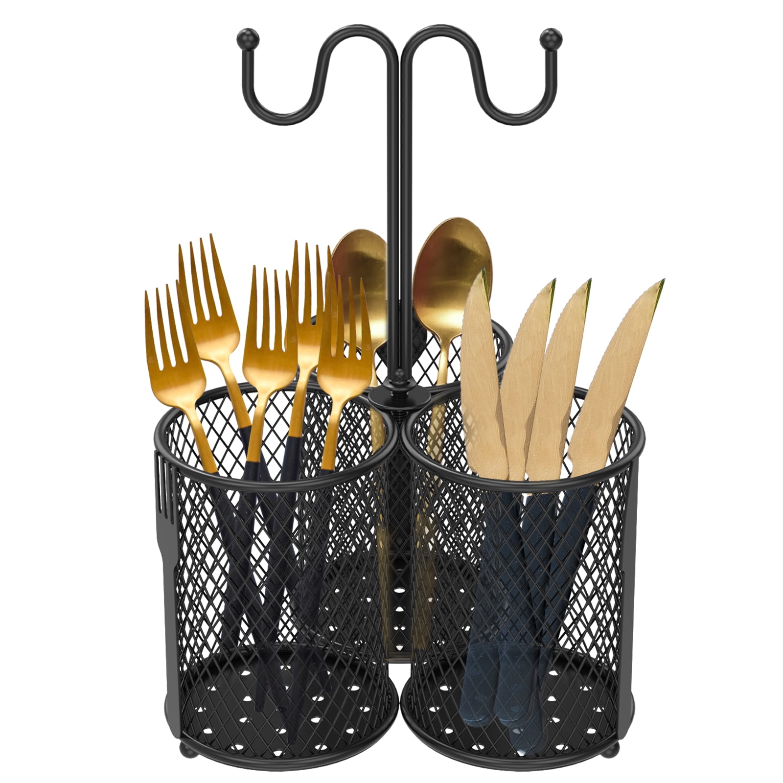 Utensil Caddy Silverware Cutlery Holder Kitchen Countertop Flatware