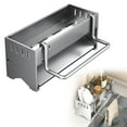thumbnail image 1 of Utensil Holder, 3 Compartments Utensil Drying Rack, Dish Drainer for Kitchen Counter,Kitchen Utensils Holder with Towel Bar,Self-Draining Tray Design, 1 of 9