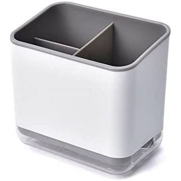 Utensil Holder Cutlery Drainer Sink Caddy, Chopsticks Holder Spoon Chopsticks Fork Drain Rack Basket Storage Holder Organizer Compartment Box (Grey)
