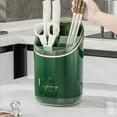 thumbnail image 1 of Utensil Holder With Drain Holes Round Cutlery Storage Bin Plastic Chopstick Straw Cage Knife And Fork Draining Cup For Kitchen Counter Bar Restaurant Organizer, 1 of 4
