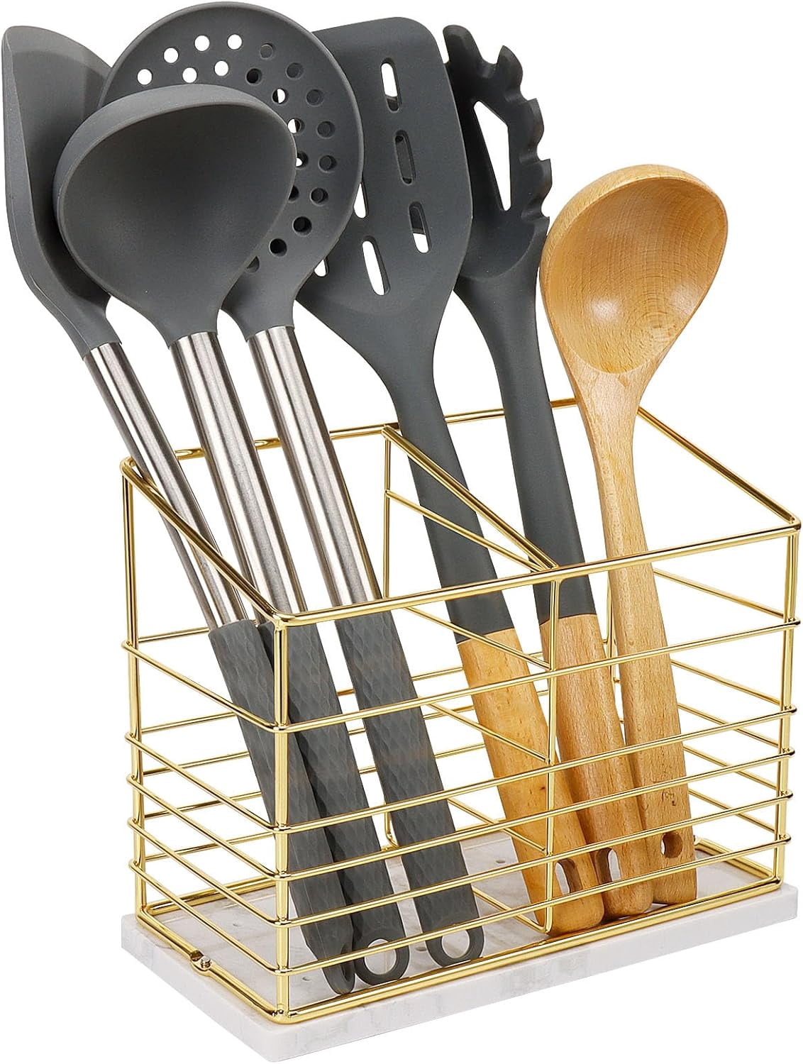 Utensils Storage Rack Utensil Holder for Kitchen Counter, Metal Utensil Holder Rack for ...