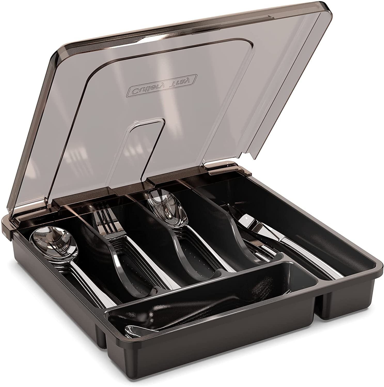 Vachan Compact Kitchen Organizer Utensil Holder with Lid, 5